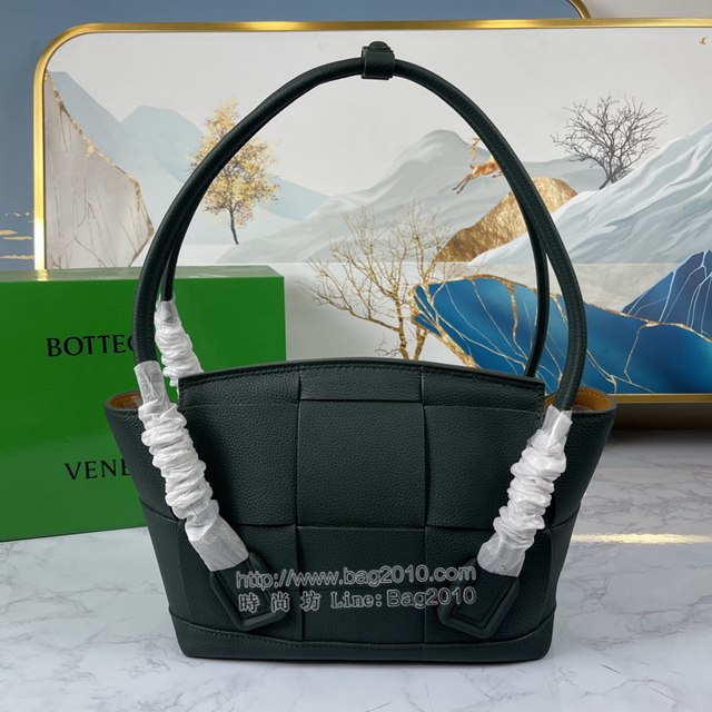 Bottega veneta高端女包 KF009 寶緹嘉爆款ARCO編織款荔枝紋松石綠手提包 BV經典款ARCO蝙蝠包  gxz1221